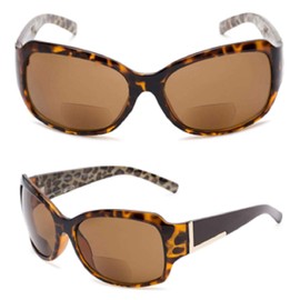 2 Pair Jackie Oversized Bifocal Sun Reader Reading Sunglasses for Women
