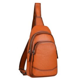 NICE SELECTION Men's Shoulder Bag, Cross-Body Bag, Genuine Leather, Cross-Body Bag, Single Shoulder, Interchangeable Left and Right Size, Large Capacity, 2-Way 3-Way (BROWN, Regular)