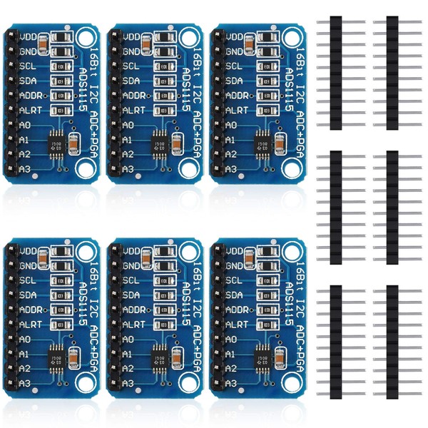 6 Pieces ADS1115 Analog-to-Digital Converter 16 Bit ADC 4 Channel
