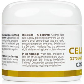 Cellfood Skin Care Oxygen Gel, 2 oz. Jar - Blended with Highest-Quality Aloe Vera and Lavender Blossom Extract - Topical Skin Formulation Containing Cellfood - Promotes Healthier, Youthful Complexion