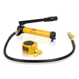 LCyindu 20T Multi-Section Stoke Hydraulic Cylinder Jack Kit RMC-201L 1.06" Stroke + CP-180 400cc Manual Hydraulic Hand Pump Hydraulic Porta Power Kit