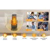 Cwypel Portable Infrared Space Heater with Fireplace Flame, Fast Heating,