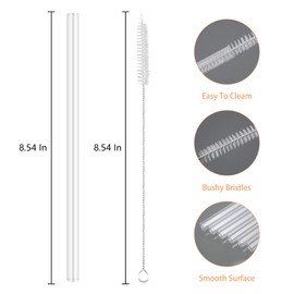 KLOWOAH Replacement Straws Compatible With YETI 25oz Rambler Tumbler, with 1 Brush (Pack of 6)