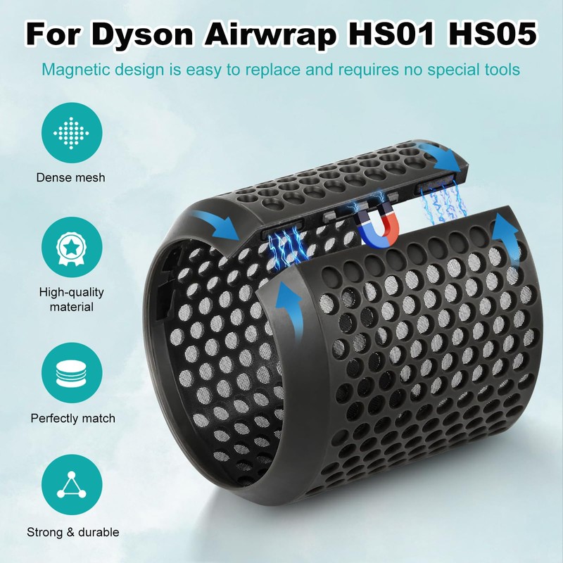 Filter for Dyson Airwrap, Compatible with HS01/HS05, Magnetic Filter Lid