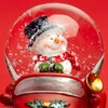 SIKORA SK04 Small Glass Decorative Snow Globe Snowman in Car
