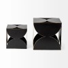 Homeroots 8" Contemporary Black Metal Geo Cube Sculpture