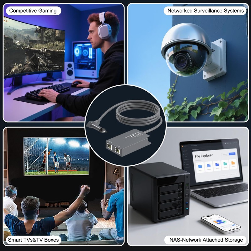 for Starlink Ethernet Adapter for Starlink Gen2 Wired External Network,Dual