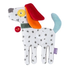 Fehn Natural Crinkle Dog - Activity Rustling Toy with Organic Cotton (kbA) for Gripping, Playing & Making Sounds - Ideal Companion for Babies and Toddlers