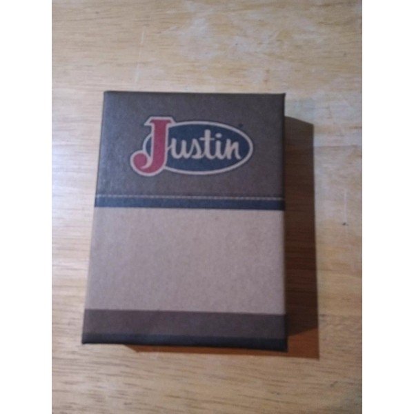 JUSTIN Boots Men's Wallet / Tri-fold Tan Suede Leather NEW