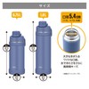 サーモス(THERMOS) Water Bottle, stainless-steel, ash blue, 1L