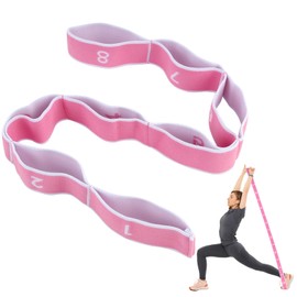 Stretching Band,Yoga Stretching Strap Met 8 Lussen, Zeer Elastische Oefenband Voor Effectieve Stretch Training, Dehnband Fitness & Yoga Band Zur Verbesserung Der Flexibilität