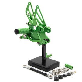 FXCNC CNC 08-12 Ninja 250 Billet Adjustable Motorcycle Footrests Rearset Foot Pegs Rear Set Compatible with NINJA 250 2008 2009 2010 2011 2012