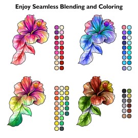 iBayam Art Markers Set, 72 Colors Dual Tip Brush Pens for Adult Coloring Book, Note-Taking, Calligraphy, Journaling, Sketching & Lettering, with Gift Case for Kids Adult Teens School Art Supplies