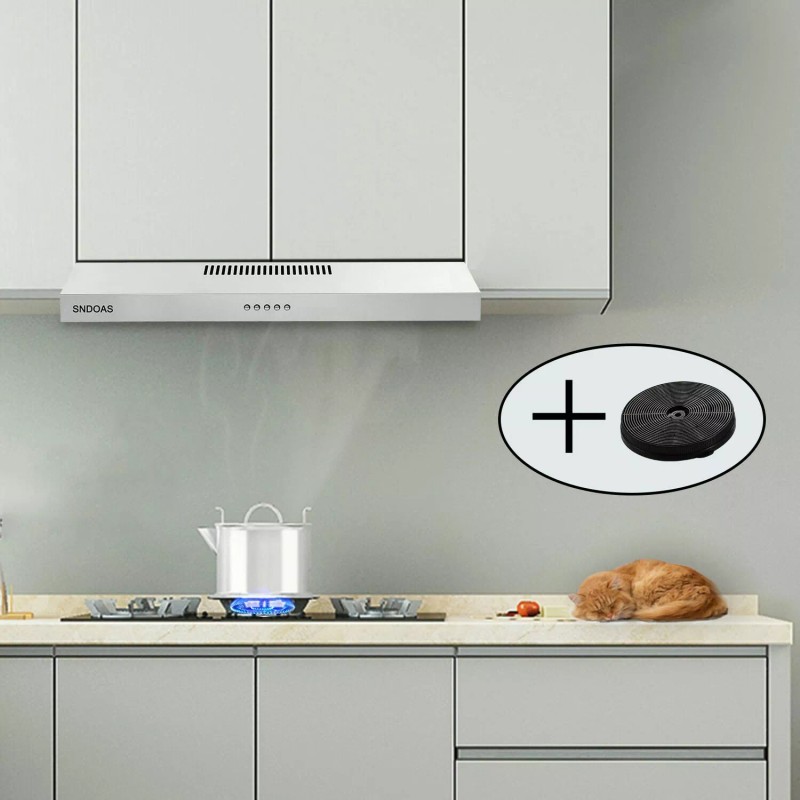 SNDOAS 30inch Under Cabinet Range Hood 230 CFM Stainless Steel
