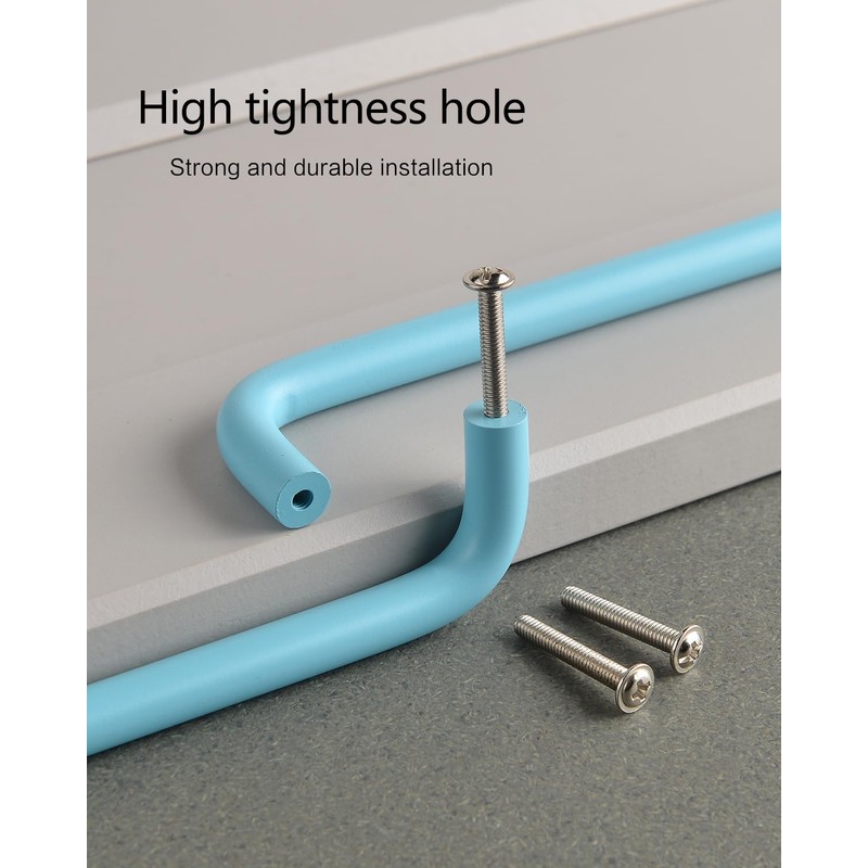 funifiti 5 Pack Beachy Blue Drawer Pulls Cabinet Handles Modern