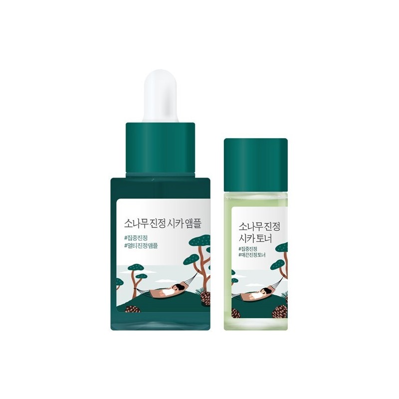 ROUND LAB Pine Calming Cica Ampoule 30ml Set (+Toner 20ml)