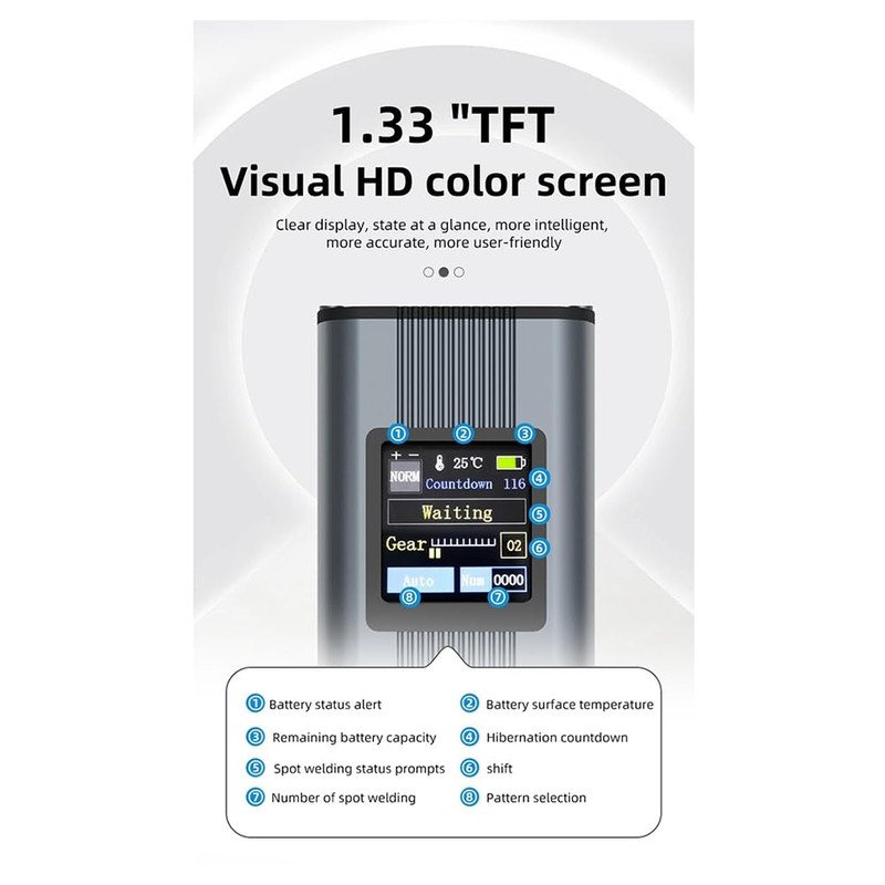 Upgraded HR10 11 Gears Spot Welder Adjustable Mini Portable Handheld