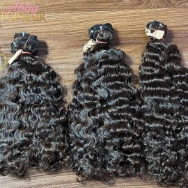 Hotsale Burmese Curly Weft Hair Bundle 100% Unprocessed Raw Human Hair Hair Extensionscolor: 1pcs Italy curly hair, Stretched Length: 22 Inches