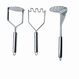 3 PCS Potato Masher Stainless Steel,Bean Smasher,Food Fruit Egg Masher Metal,Masher Kitchen Tool