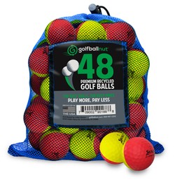 GolfBall Nut Used and Certified Recycled for Srixon Q Star Tour Divide Mint 5A Quality Red 48 Golf Balls Mesh Bag Included