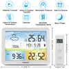 Weather Station Wireless Indoor Outdoor Weather Stations with Atomic Clock,
