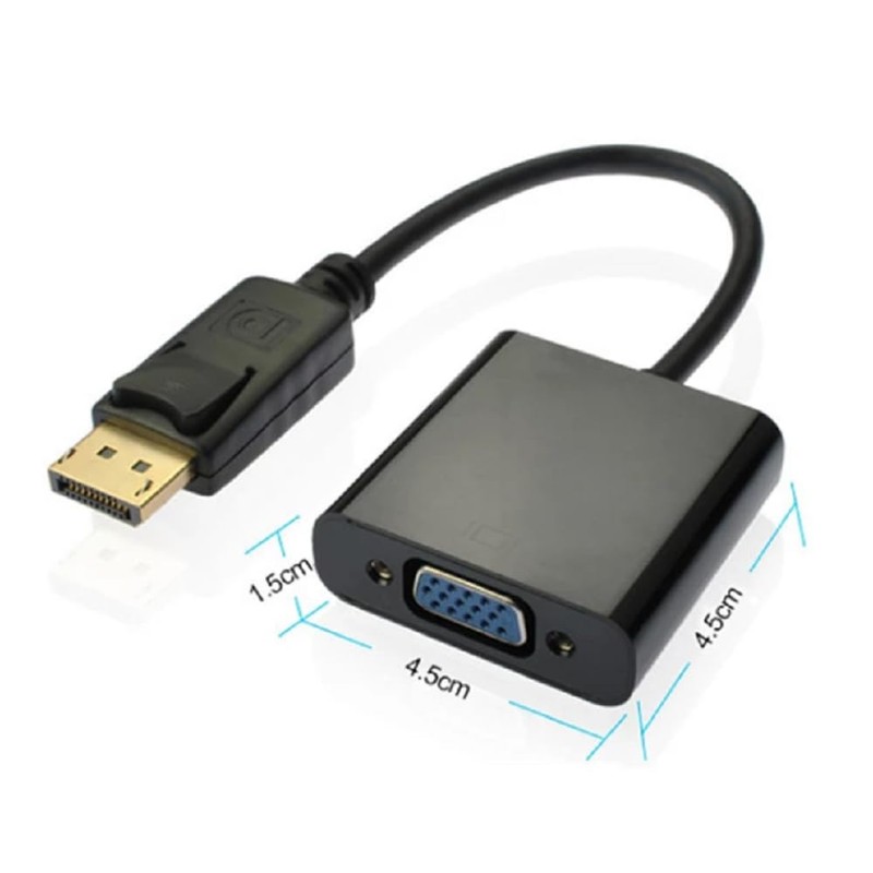 APICH Adaptador DisplayPort DP a Vga, 1080p