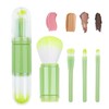 Mini Makeup Brush Travel Set - Green 4 in 1