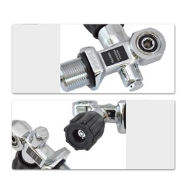 Roarrter Scuba Diving Oxygen Bottle Valve Cylinder High Pressure Bottles Valves Dive DIN/Yoke Tank Valve 3/4 Inch - 14 NPSM
