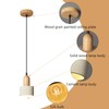 LBSQJ Modern Pendant Lights Cement White Chandelier Wooden Ceiling Lamps