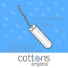 Cottons 100% Natural Cotton Teen Tampons, Mini (Light Flow), tampons