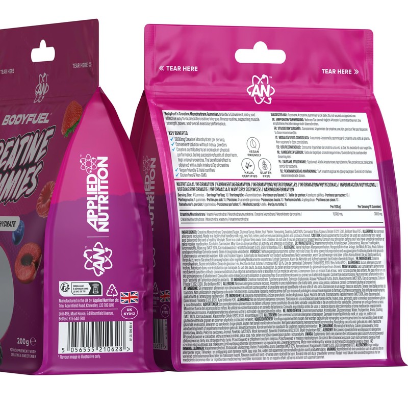 Applied Nutrition BodyFuel Creatine Gummies - 3g Creatine Monohydrate per