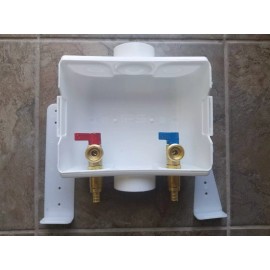 IPS Water-Tite Washing Machine Outlet Box Brass Quarter Turn Valves Included 1/2