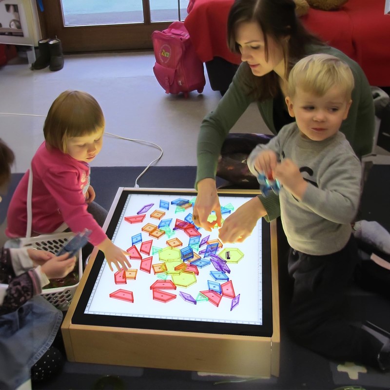 Odoorgames 140 Pcs Translucent Pattern Blocks - Educational Light Table