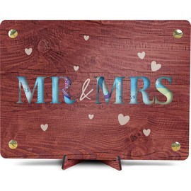 Geldgeschenke Hochzeit - XL Geldgeschenk aus Holz inkl. Ständer | Hochzeitsgeschenk, Hochzeitsdeko, Geschenke Hochzeit, Hochzeit Geldgeschenk, Hochzeit Geschenk, Hochzeitskarte (Mr & Mrs)