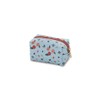 balvi Bloom Cosmetic Bag Blue with Zip for Carrying Makeup
