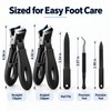 5-Piece Stainless Steel Toenail Clipper Set – Wide Jaw &