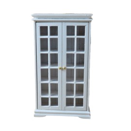 Doll's House Bookcase Display Cabinet 1:12 Work Furniture White