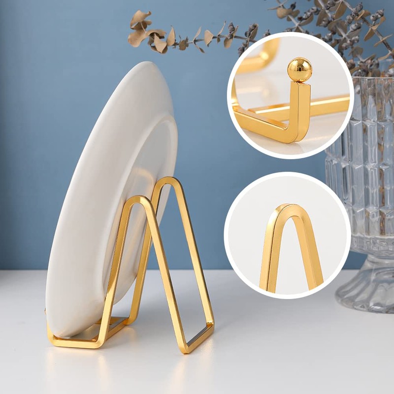 Plate Holder Easel Display Stand - 4.5 inch Metal Plate