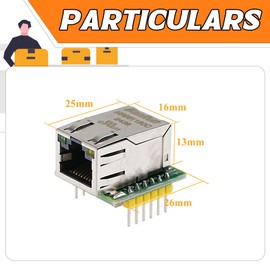 A-DIGISHUO 2pcs W5500 Ethernet Module for STM32 SPI-to-LAN TCP/IP Interface Supports 3.3V/5V Compatible with WIZ820io RC5
