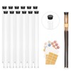 Clear Plastic Tube with Black lid, 12 Pack, Storage Holder