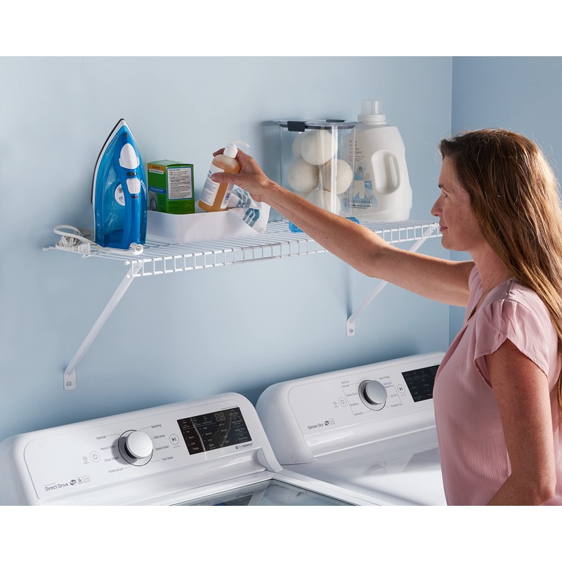 Rubbermaid Direct Wall Shelf, 3 Ft. Wide, Mounting Hardware Kit