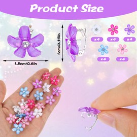 JJUNW Pack of 20 Mini Flower Hair Clips, Hair Spirals, Wedding Hair Pins, Rhinestone Flowers, Hair Accessories, Women Decorative Hair Clips for Girls, Women, Flower Hair Accessories, Hair Clips
