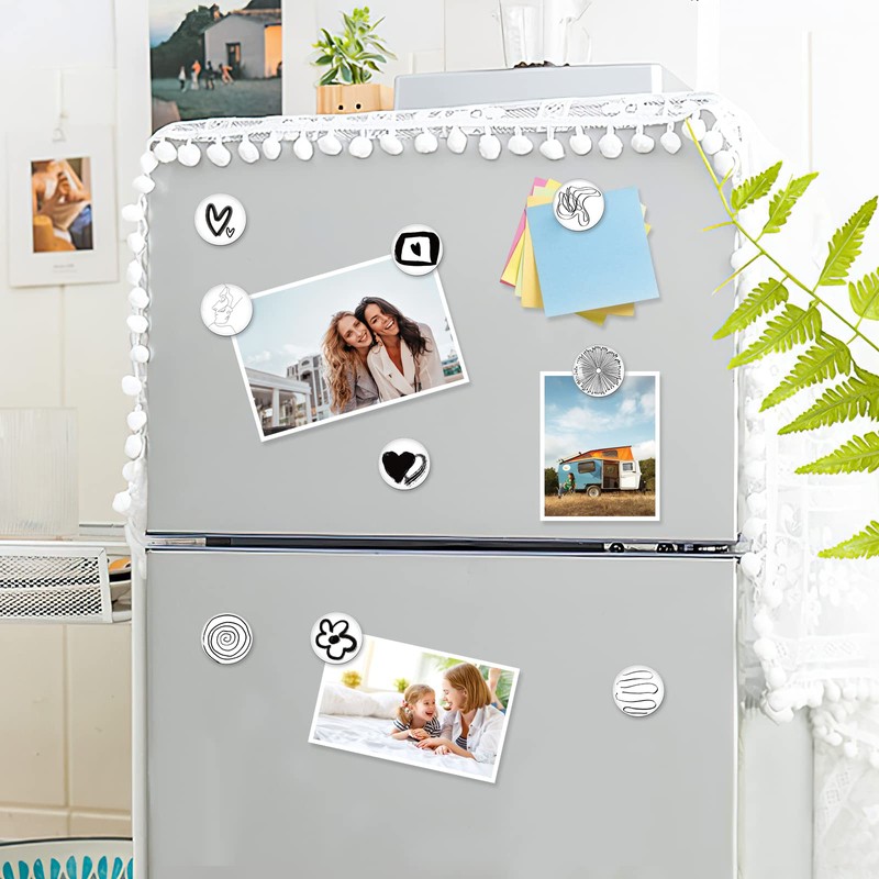 MORCART Pack of 30 Magnets, Funny Linear Art Fridge Magnets,