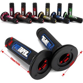 7/8" Motorcross Handle Grips Dirt Bike 22mm 24mm Truster Grips Motorcycle Ergonomic Bar End Non Slip Grip Gel Gep Scooter Cruiser Racing Mountain (Black Grey, Pro Taper)
