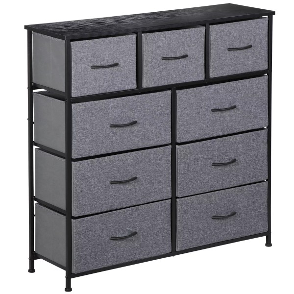 Segawe 4-Tier Wide Storage Chest of 9 Drawers with Removable
