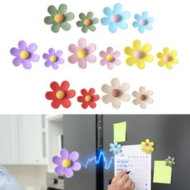 Pack of 14 Fridge Magnets, Colourful Fridge Magnets for Kitchen and Office, Strong Magnets Children for Magnetic Board, Decorative Fridge Magnets Set in 7 Colours, Suitable for Kitchen
