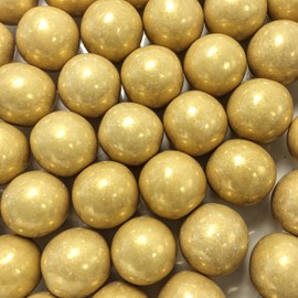 Large 1" Shimmer Gold Gumballs - 2 Pound Bag - Approximately 120 Gumballs Per Bag