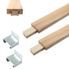 Rierdge 6pcs Wooden Drawer Slides, 14”/35cm Wood Center Mount Guide