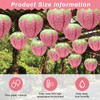 4 PCS Strawberry Paper Lantern Pink, Windspeed Large Strawberry Lantern