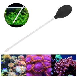 Fish Feeder, Fish Feeders for Aquariums, 2MM Long Acrylic Coral Feeder Fish Tanks Tube Coral Feeding Tube for Coral Feeding Cleaning for Reef, Anemones(Black)